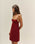 VESTIDO CORTÍSIMO PATRICIA EN COLOR BURDEOS