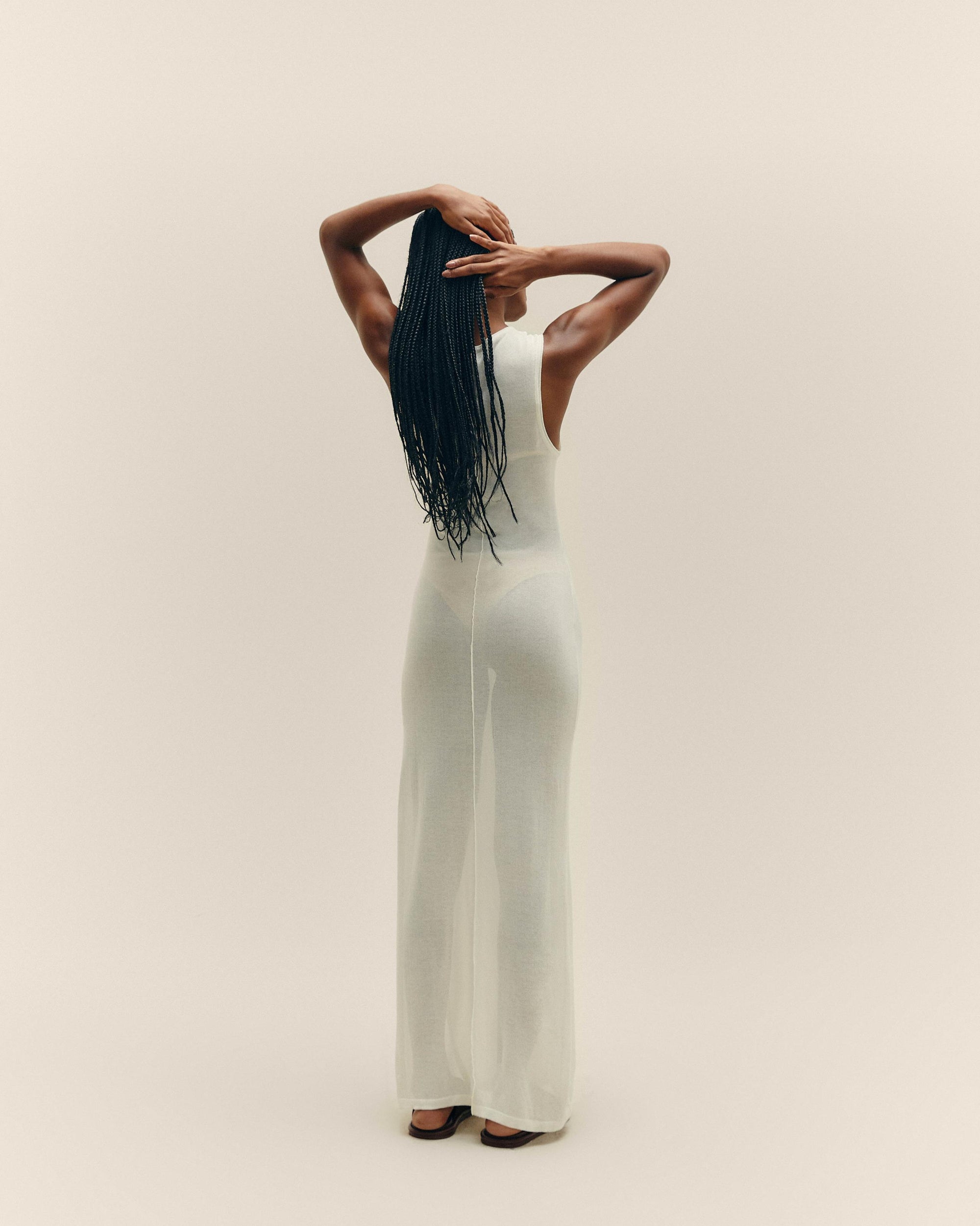 DRICA OFF-WHITE KNIT DRESS