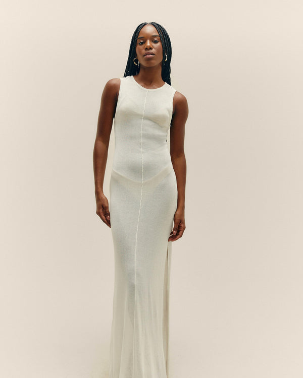 DRICA OFF-WHITE KNIT DRESS