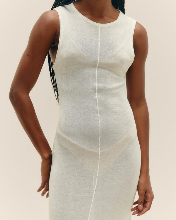 DRICA OFF-WHITE KNIT DRESS