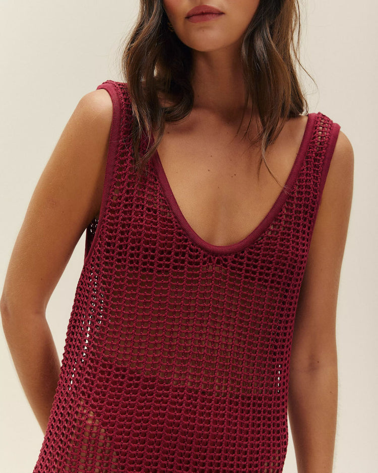 ABITO KNIT BETH BORDEAUX