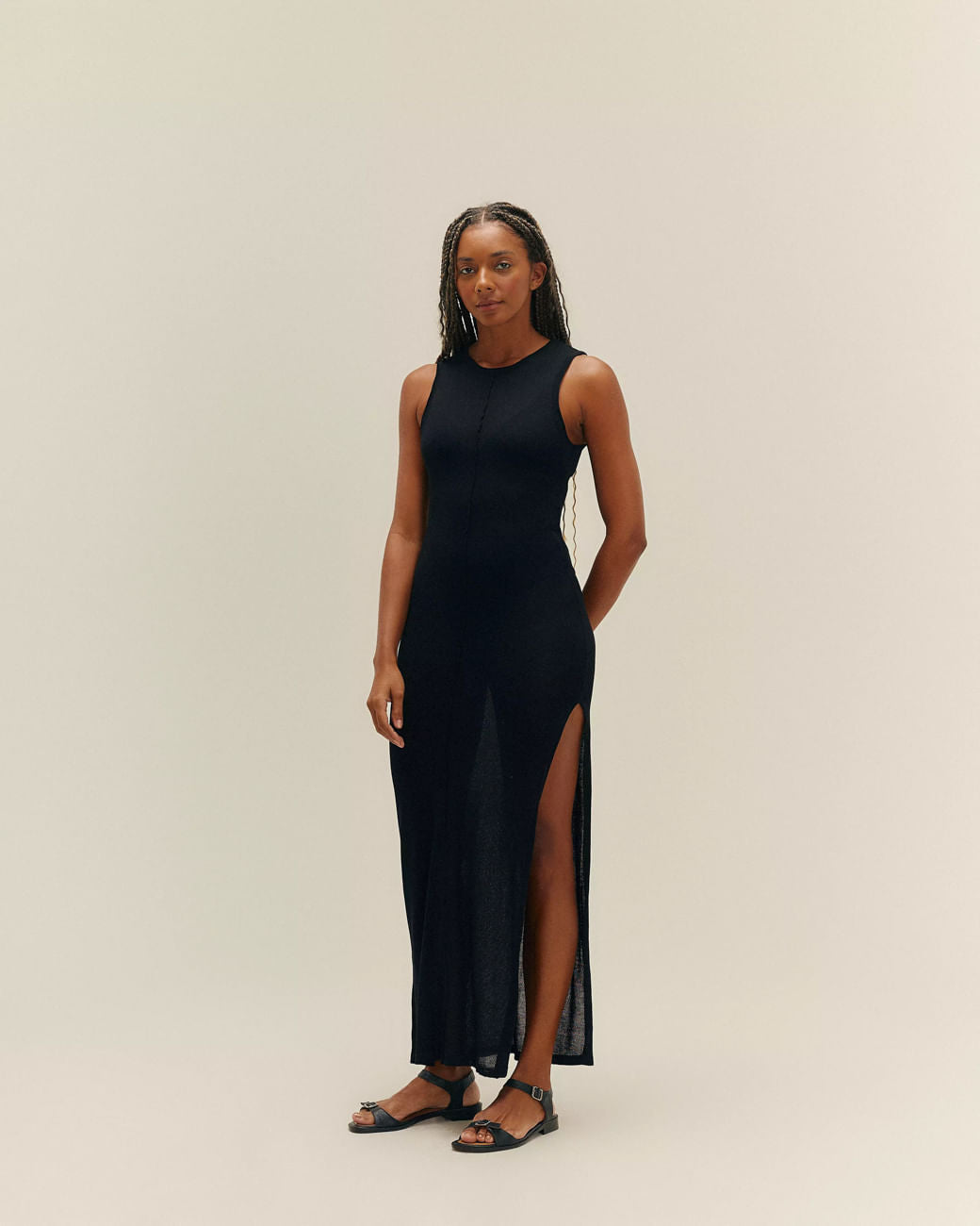 Vestido de punto Drica negro