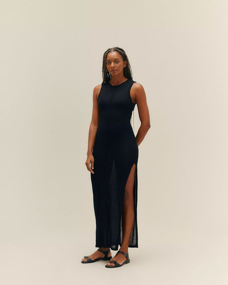 Vestido de punto Drica negro
