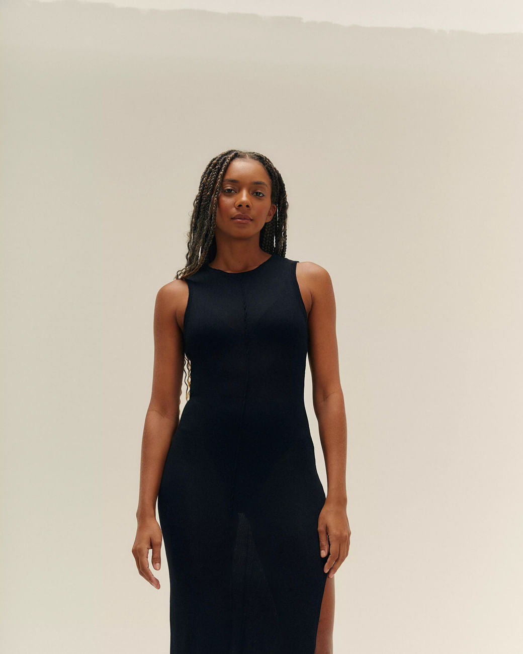 Vestido de punto Drica negro