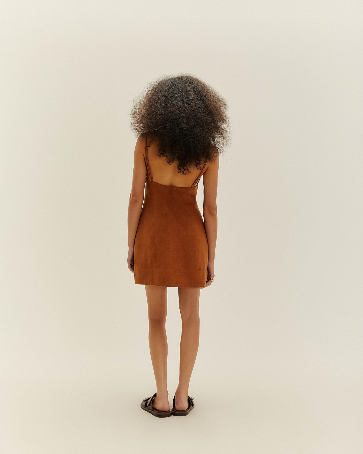 LORRANE MINI DRESS CHESTNUT
