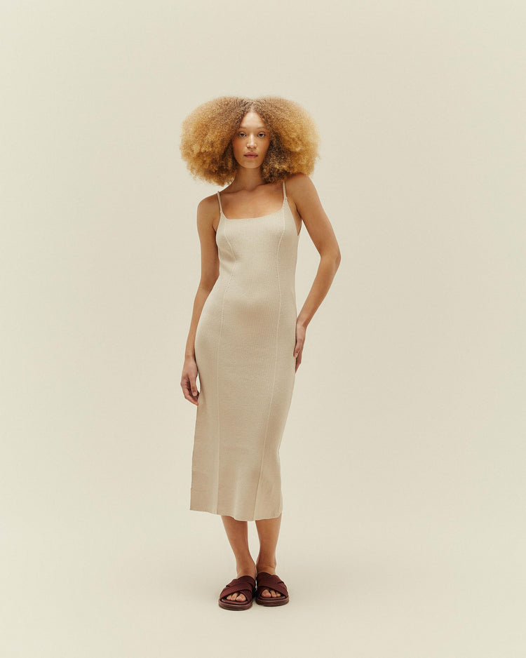 KNIT ELISA DRESS CUBAN SAND