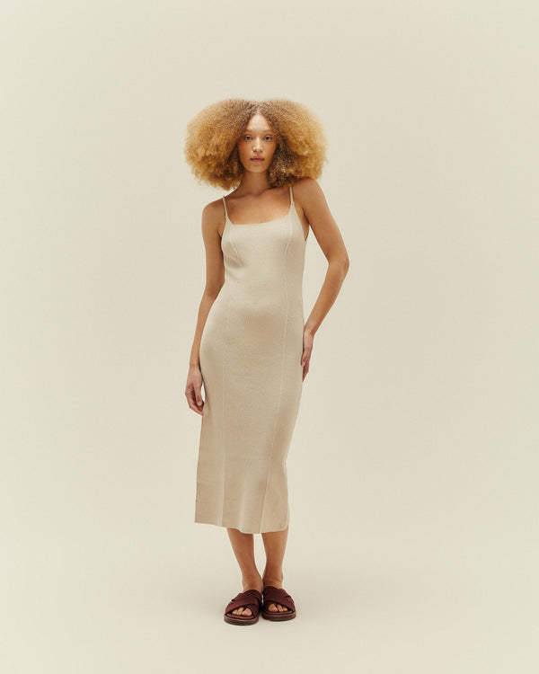 KNIT ELISA DRESS CUBAN SAND