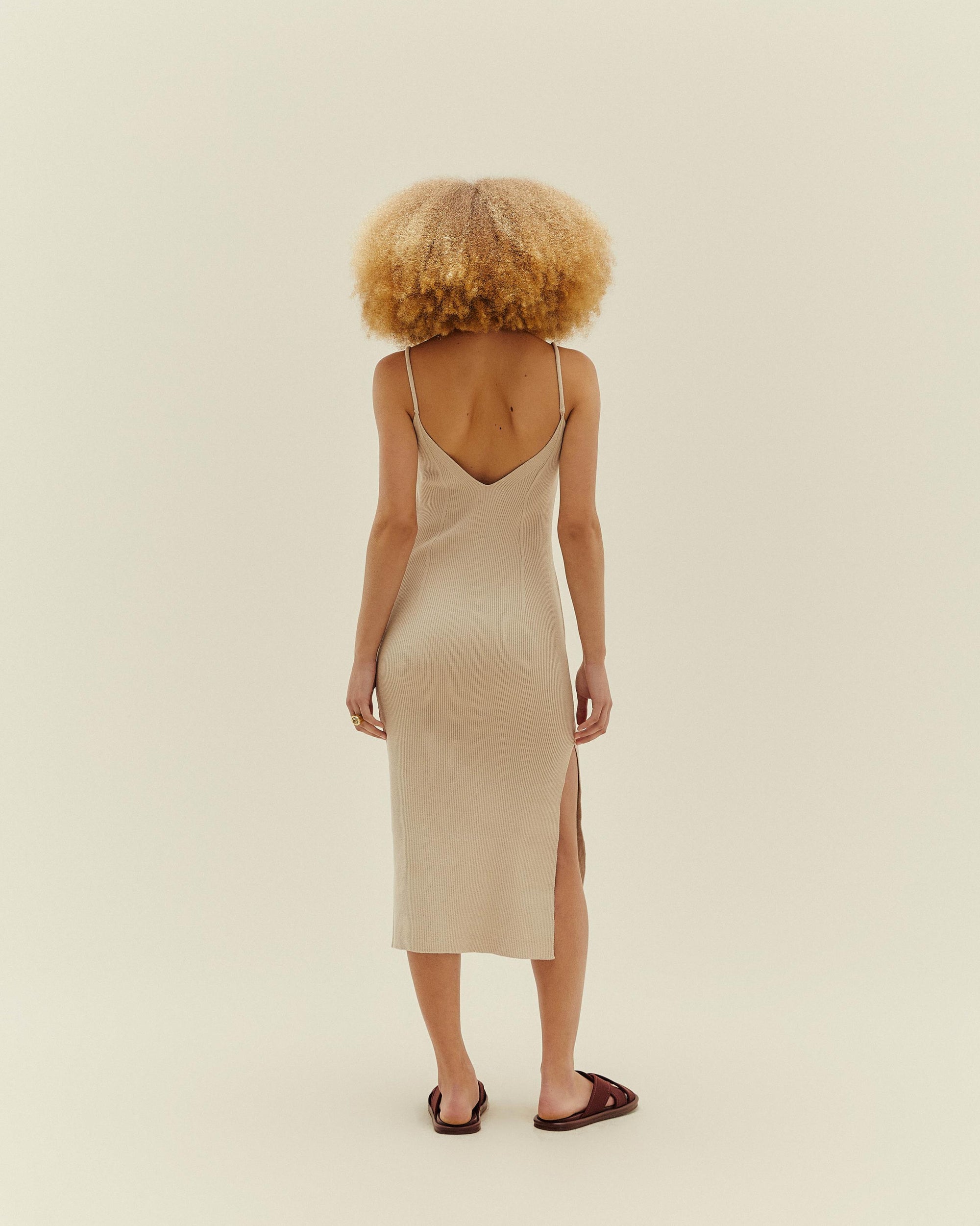 KNIT ELISA DRESS CUBAN SAND