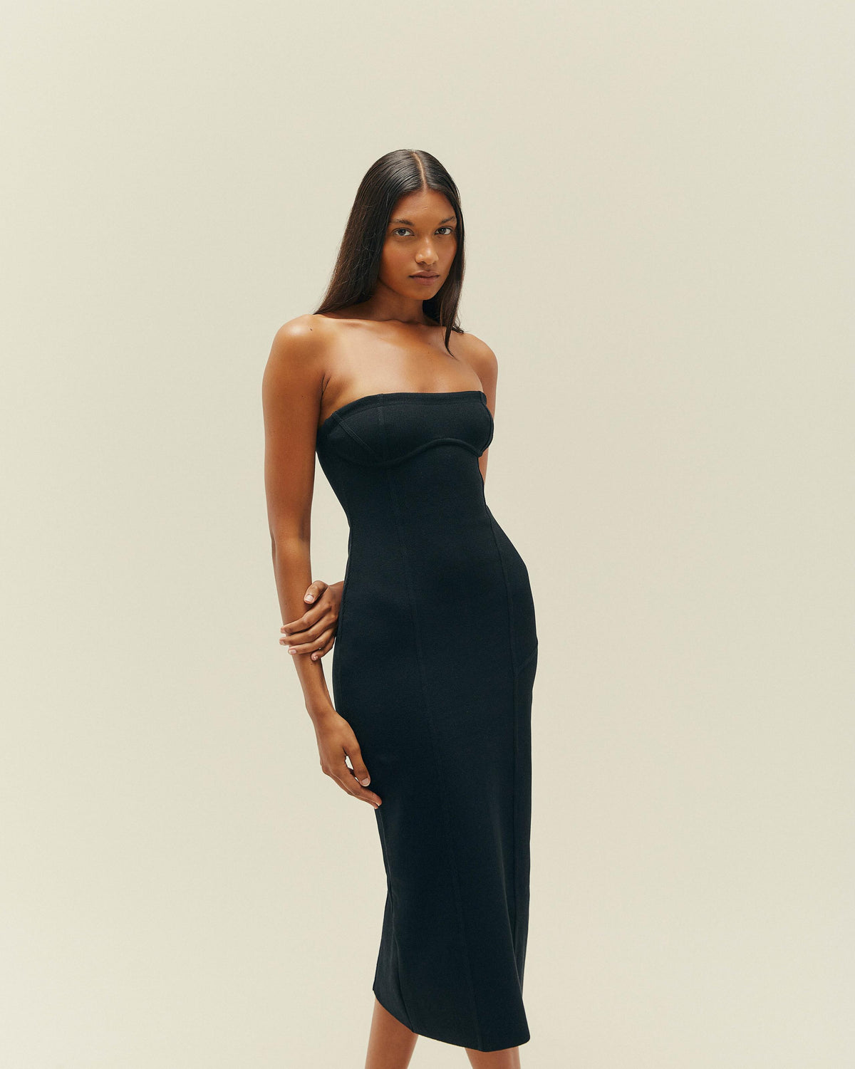 ZOE KNIT DRESS - BLACK