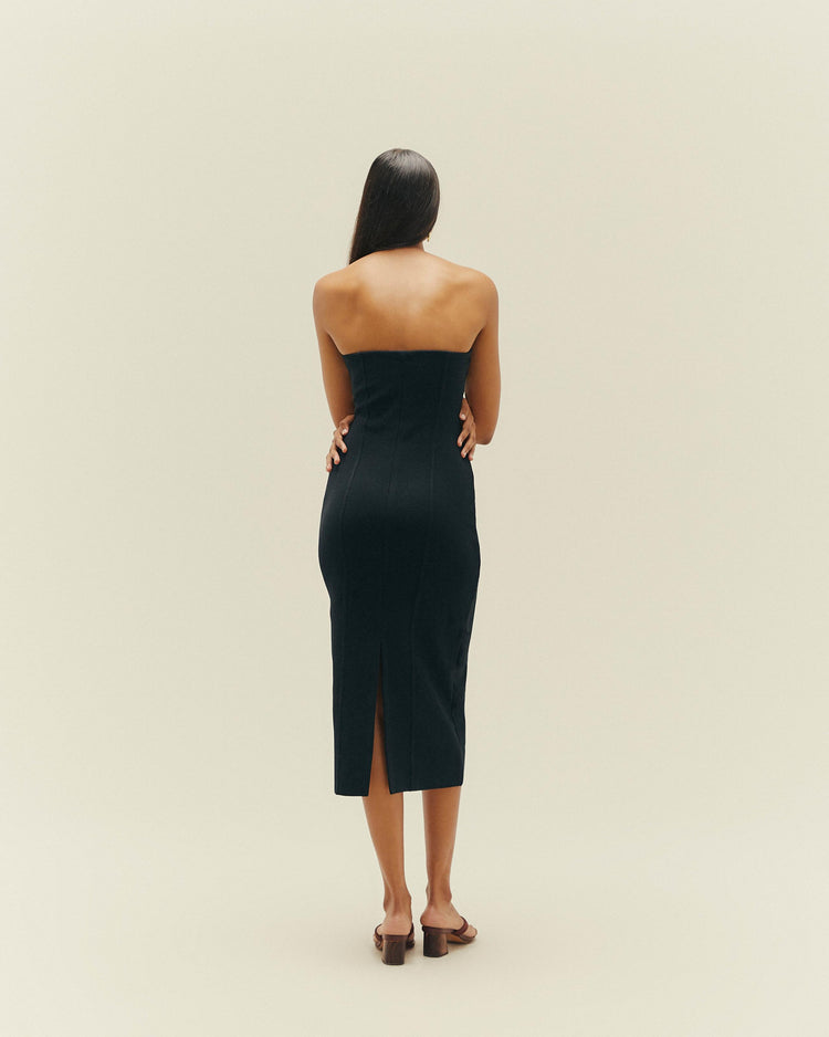 ZOE KNIT DRESS - BLACK