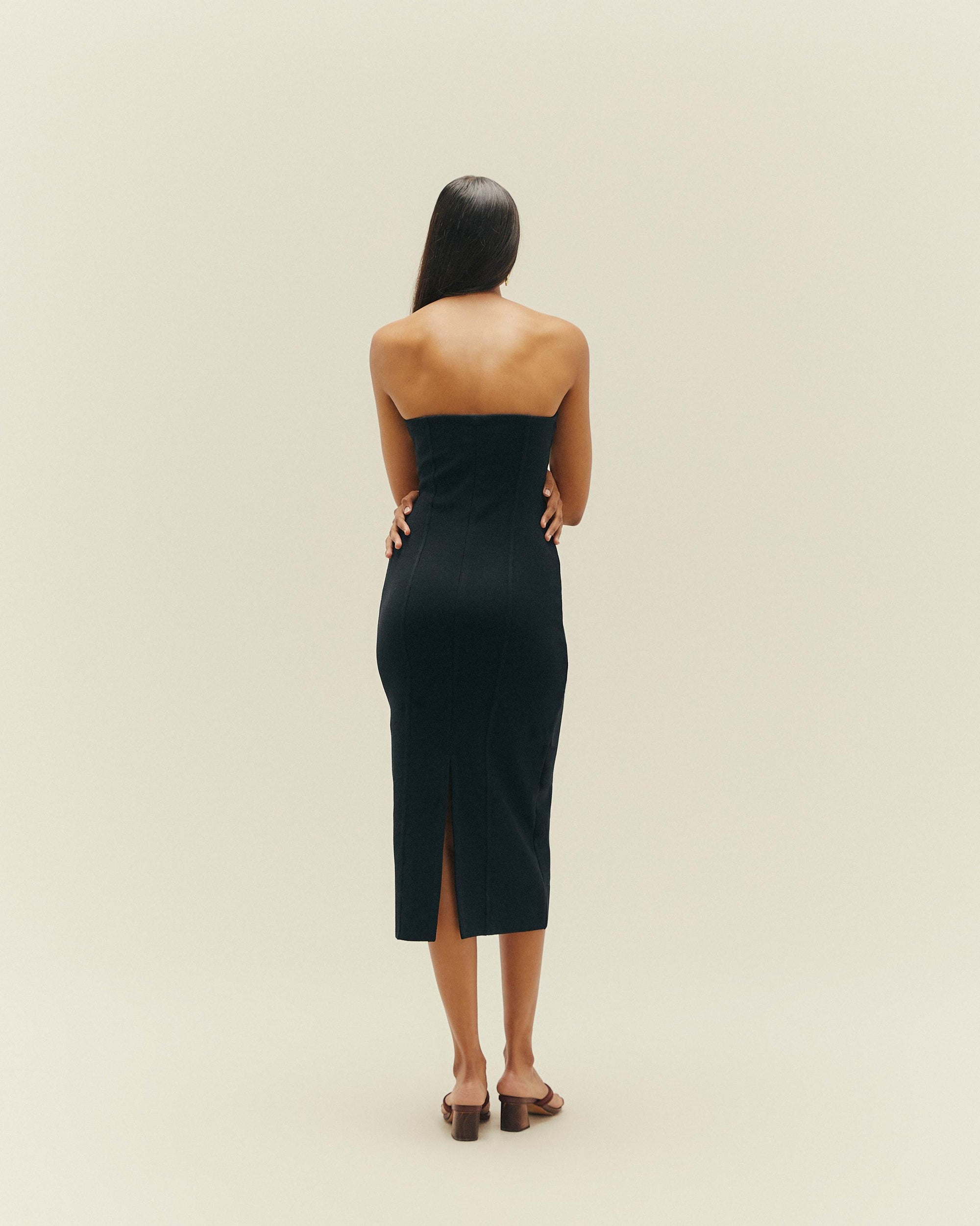 ZOE KNIT DRESS - BLACK