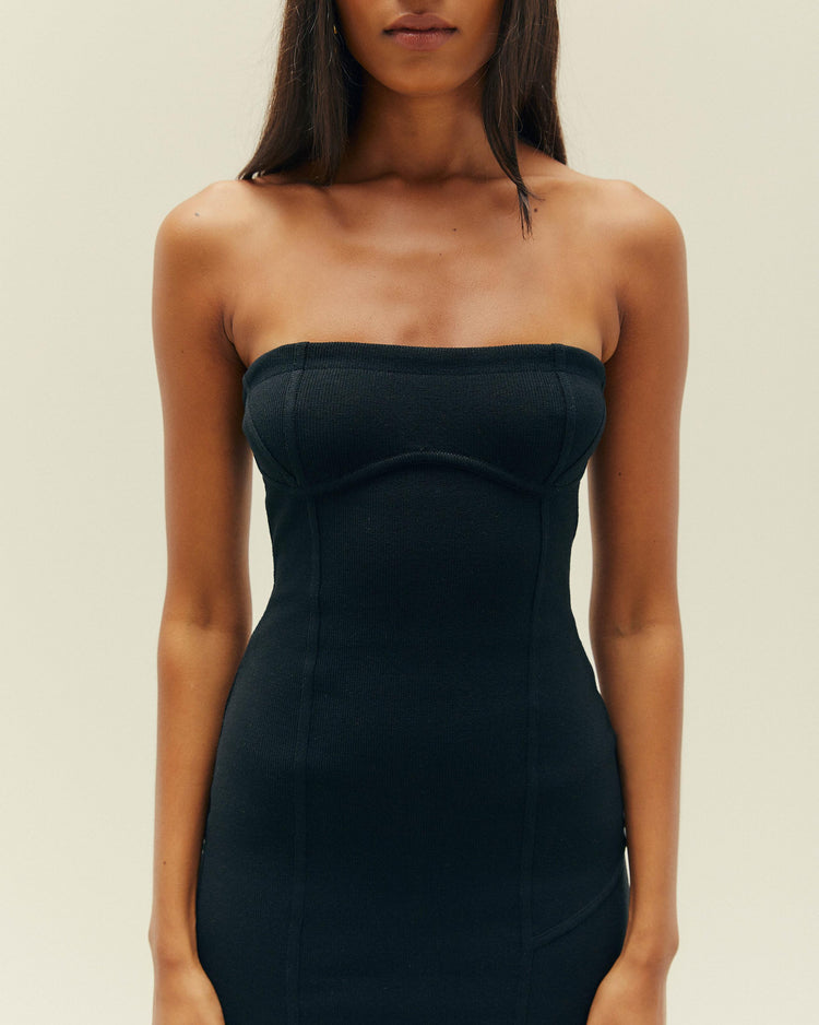 ZOE KNIT DRESS - BLACK