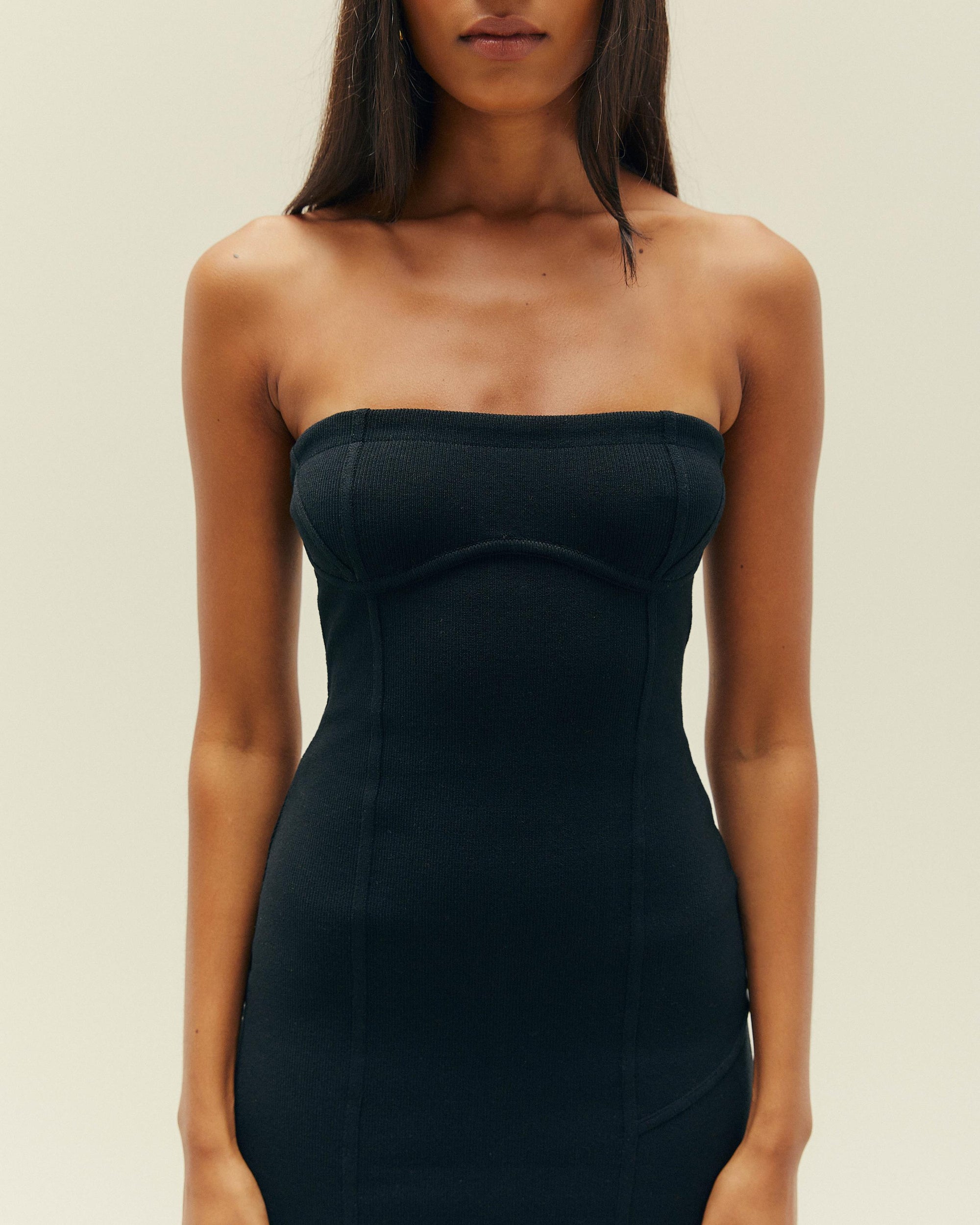 ZOE KNIT DRESS - BLACK