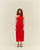 ANGELINA DRESS RED SHIFT