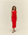 ANGELINA DRESS RED SHIFT
