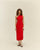 ANGELINA DRESS RED SHIFT