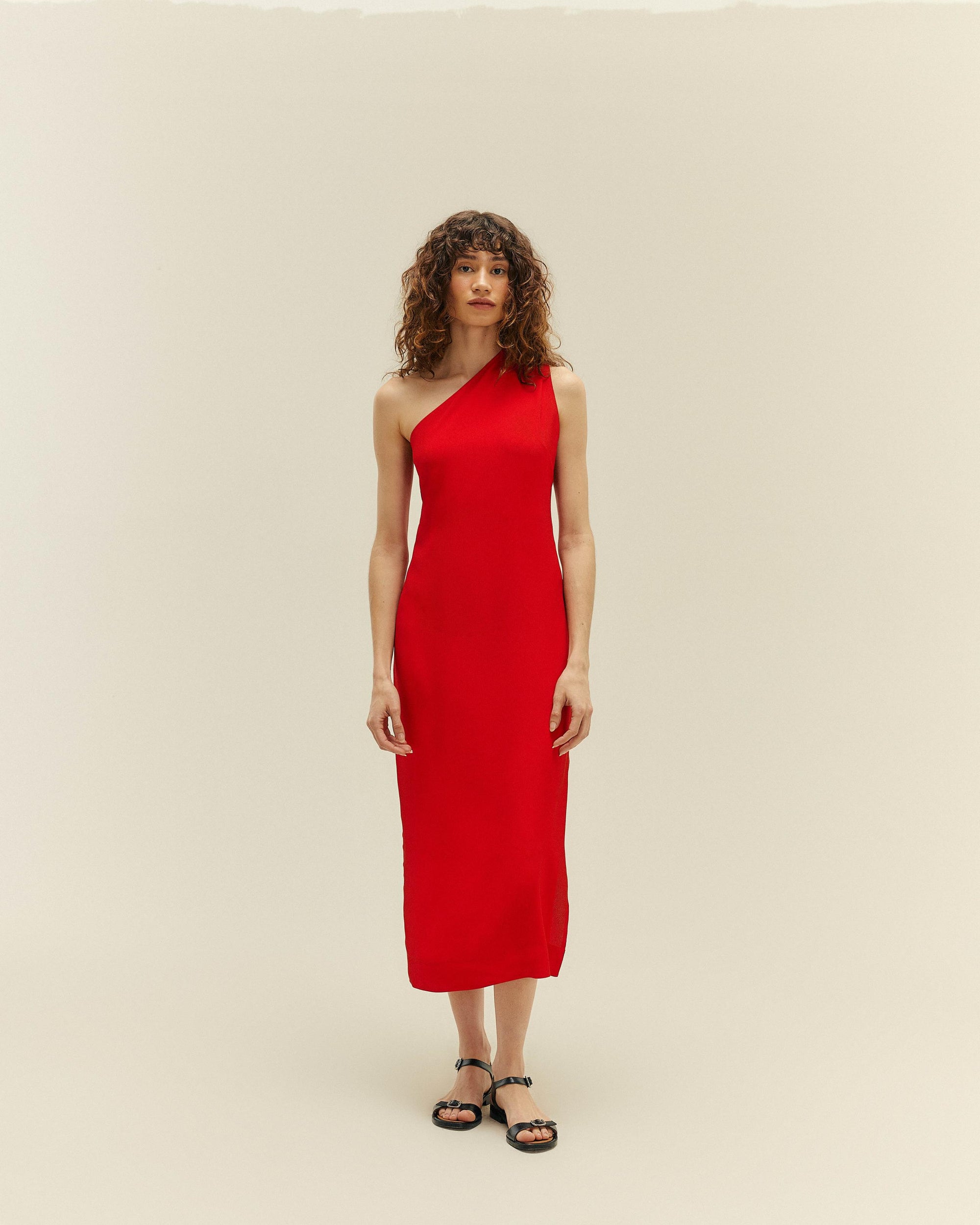 ANGELINA DRESS RED SHIFT