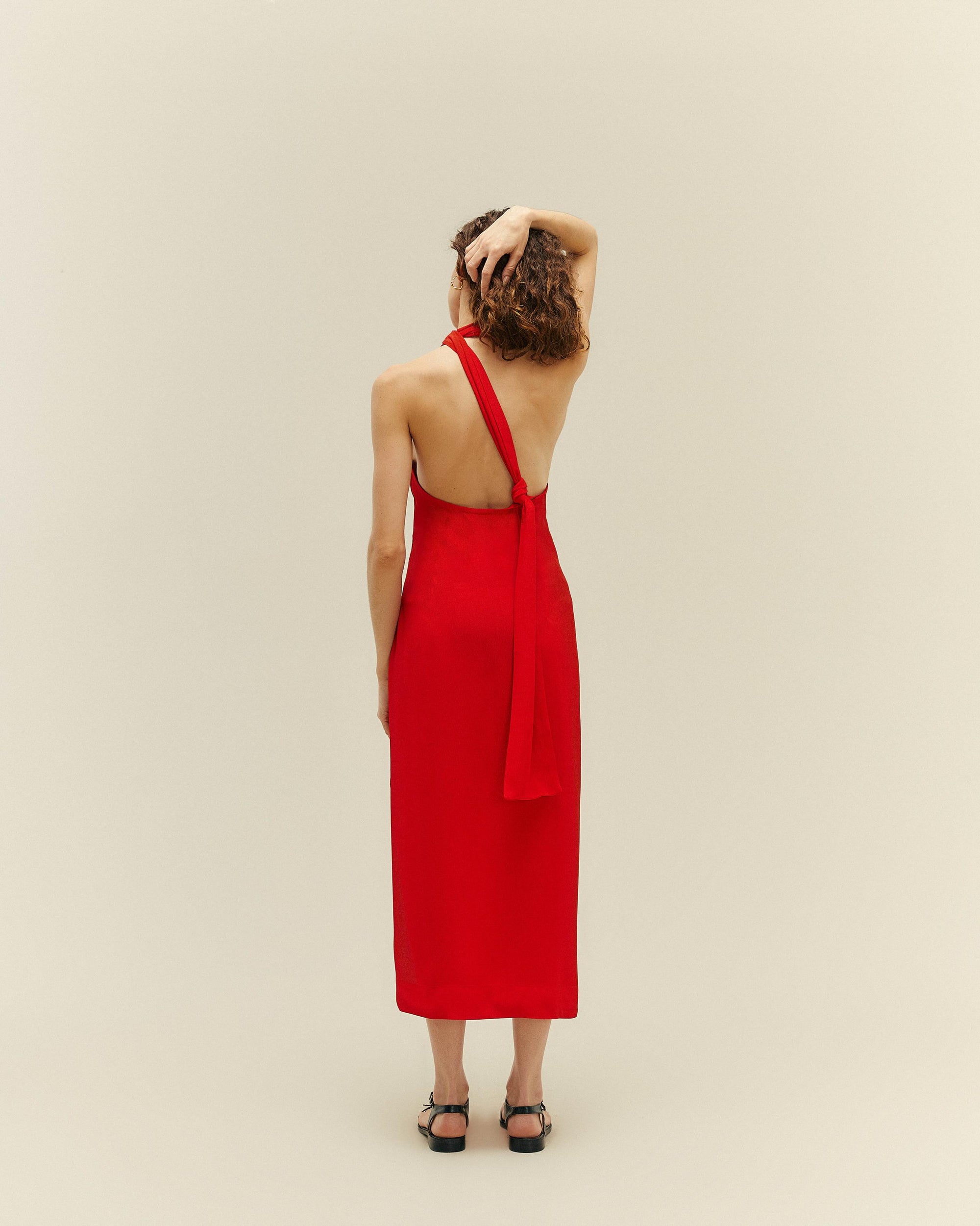 ANGELINA DRESS RED SHIFT