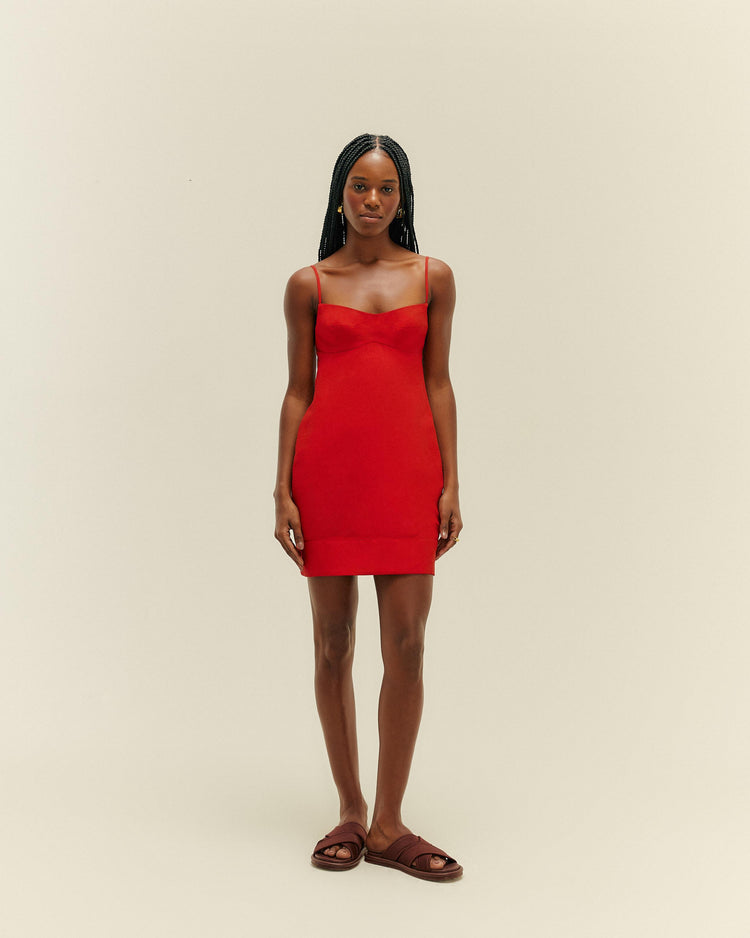 PATRICIA MINI-ROBE ROUGE