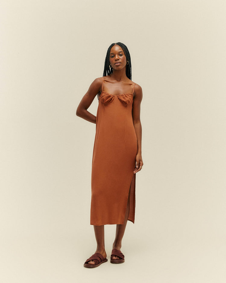 ROBE TAISSA MARRON CLAIR