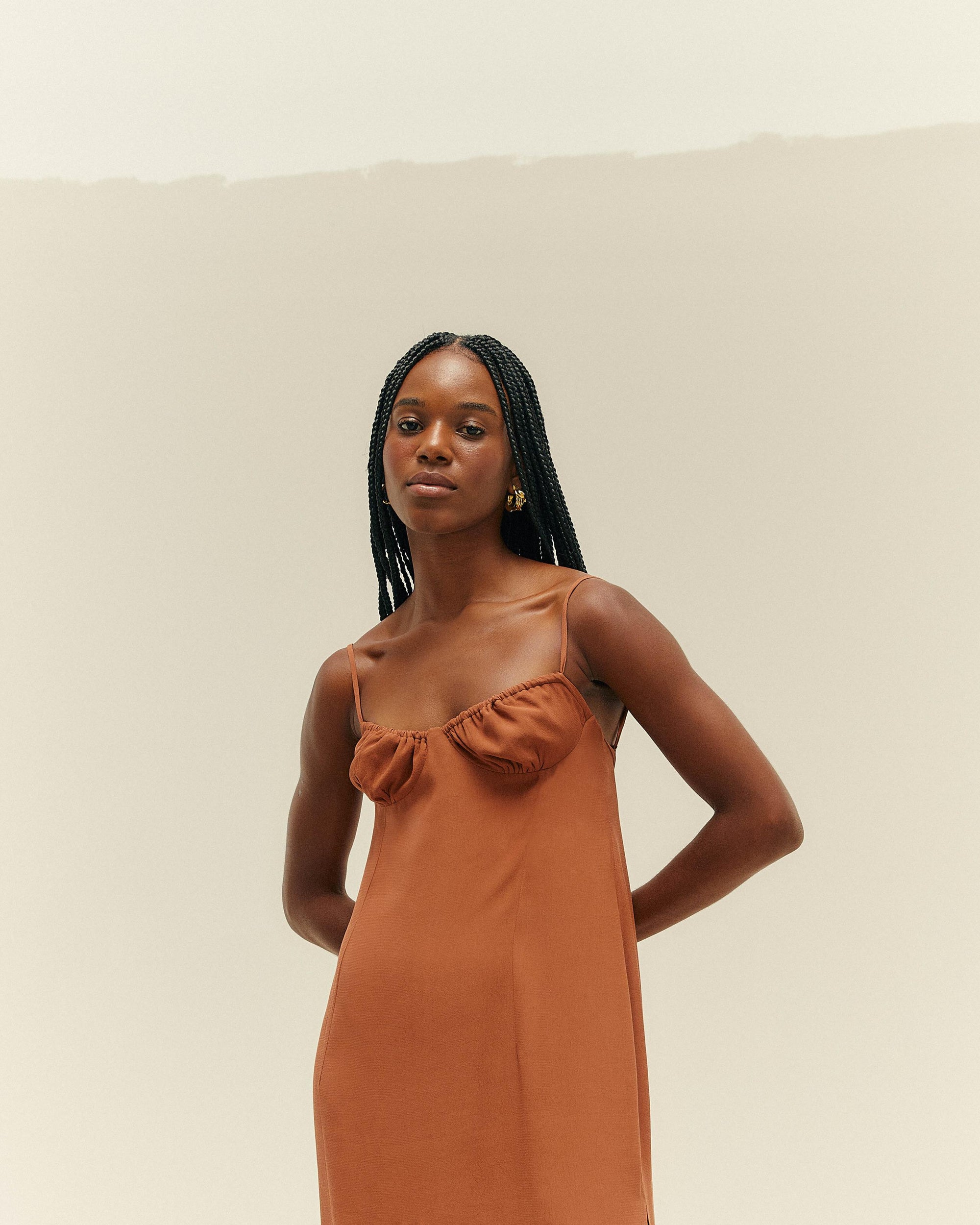 ROBE TAISSA MARRON CLAIR