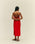 ROBE TAISSA EN VISCOSE ROUGE