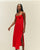 ROBE TAISSA EN VISCOSE ROUGE