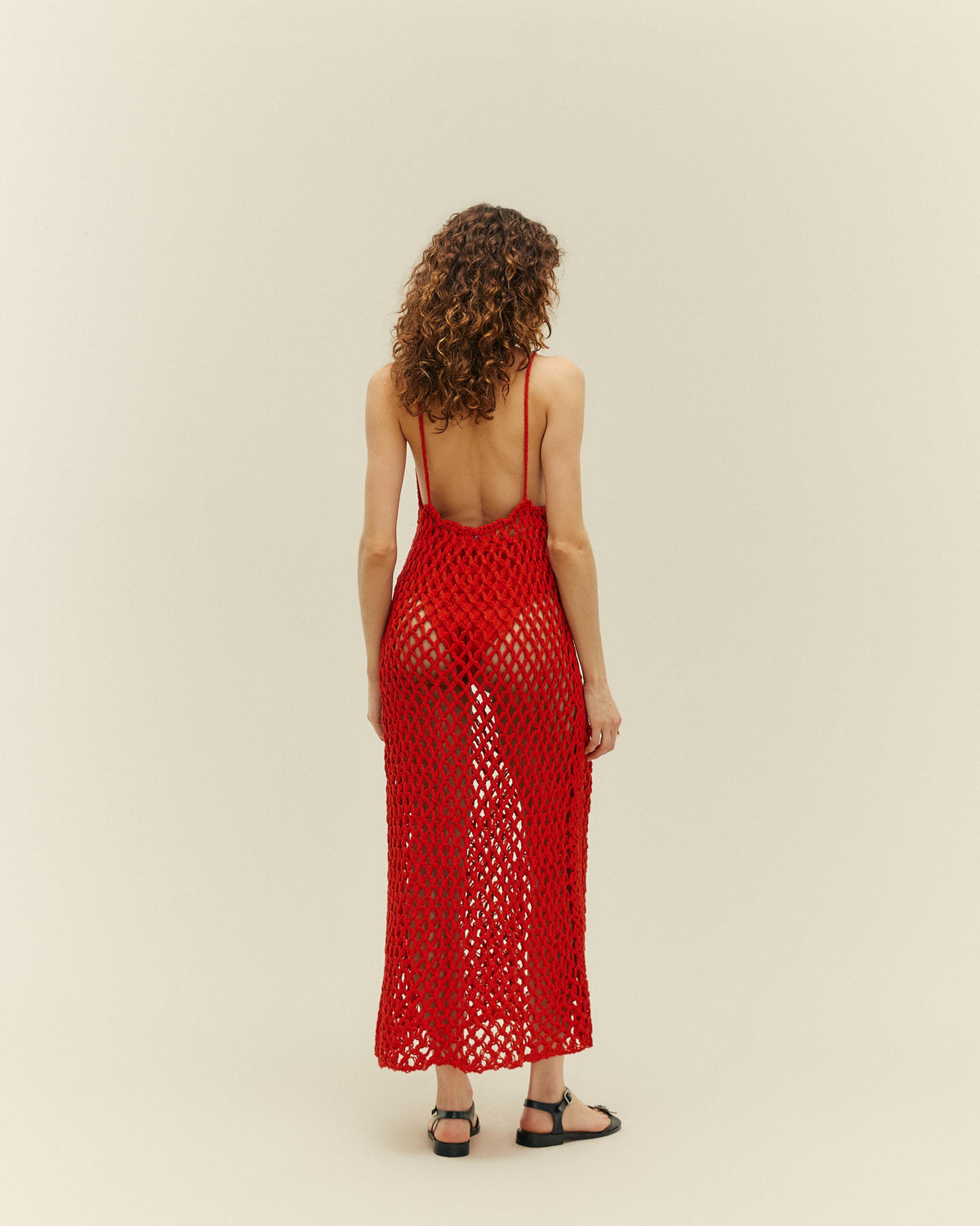 ROBE MOANA EN MAILLE ROUGE
