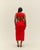 Robe FELIPA en maille rouge