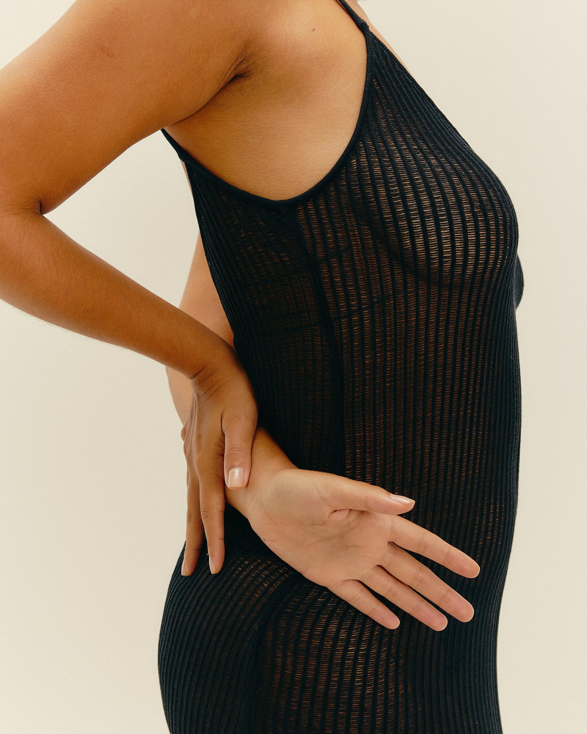 Vestido de punto Luana negro