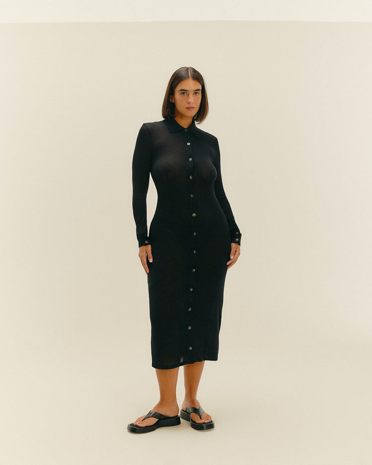KNIT DUDA DRESS BLACK