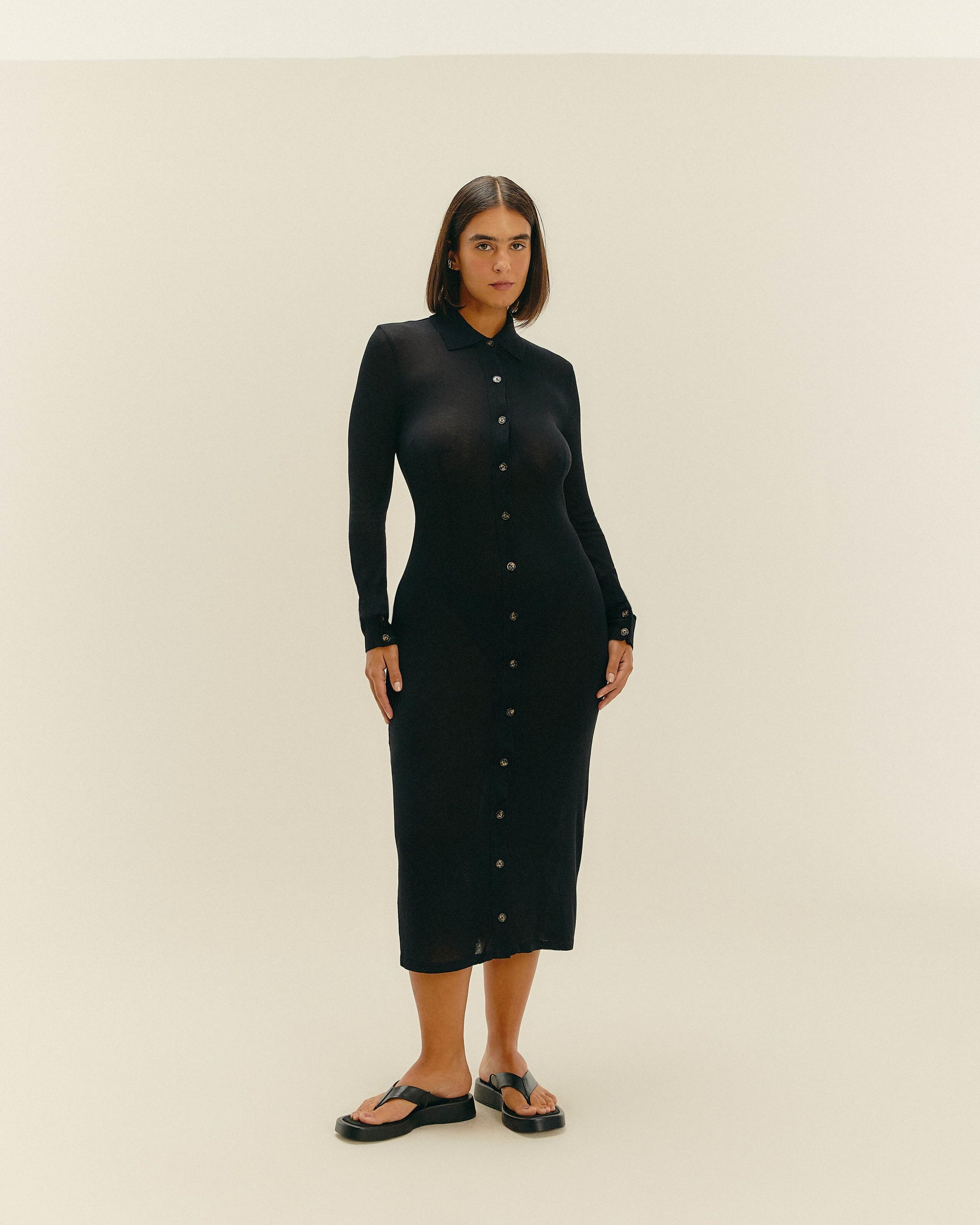 KNIT DUDA DRESS BLACK