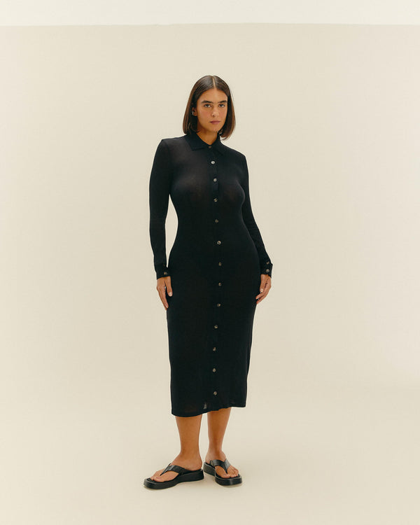KNIT DUDA DRESS BLACK