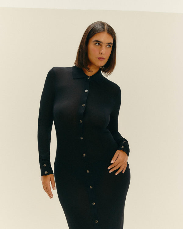 KNIT DUDA DRESS BLACK