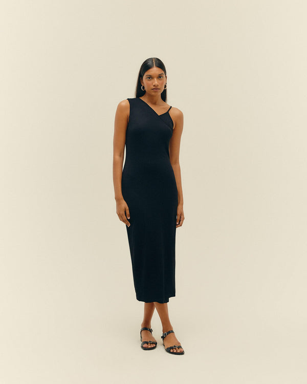 KNIT LORENA DRESS BLACK