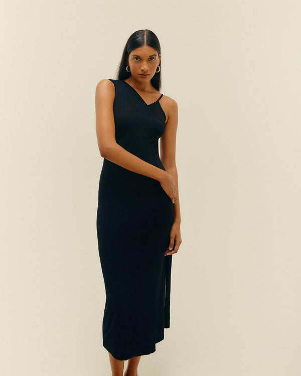 KNIT LORENA DRESS BLACK