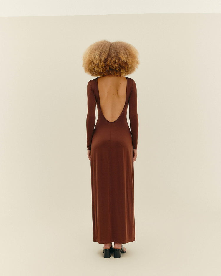 70s Dress, Brown