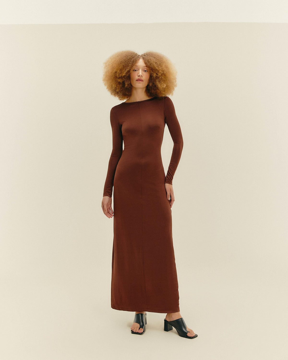 70s Dress, Brown