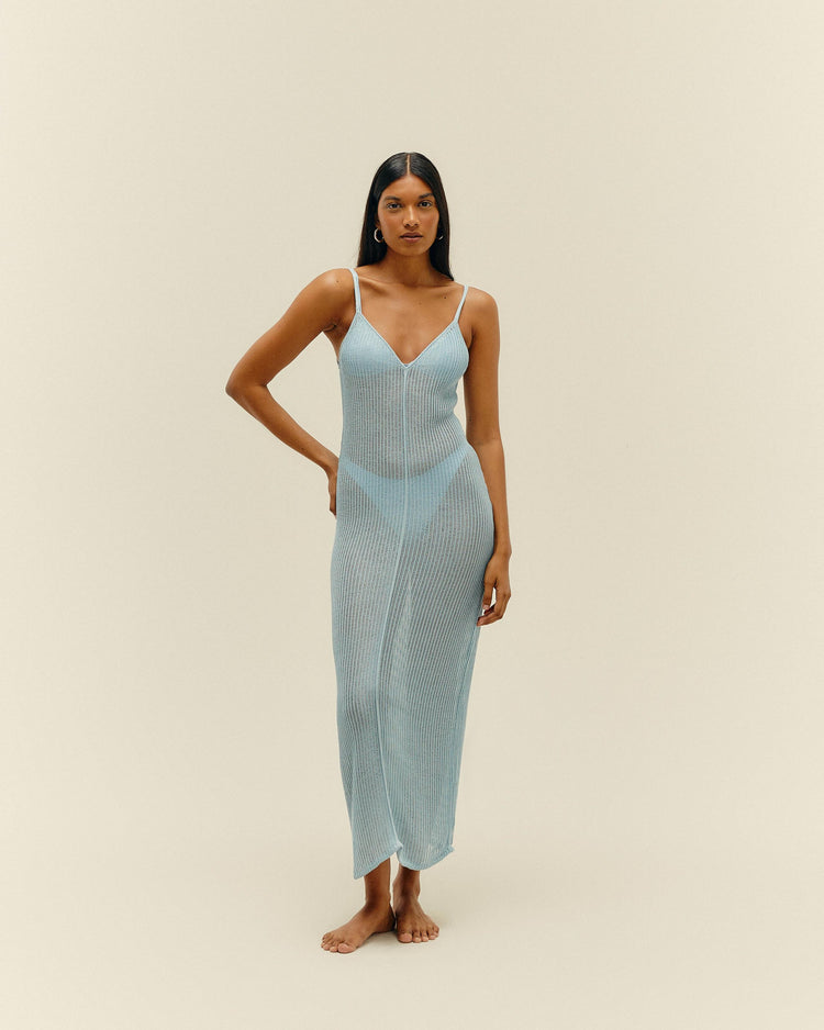 ABITO IN MAGLIA LUNA AZZURRO