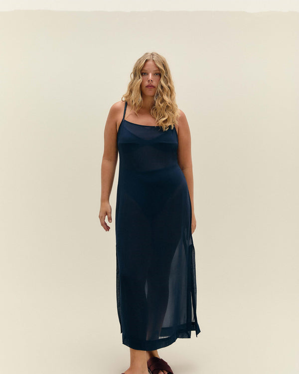 CLARA DRESS DEEP BLUE
