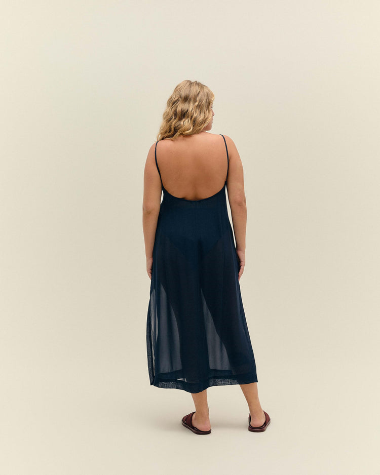 CLARA DRESS DEEP BLUE