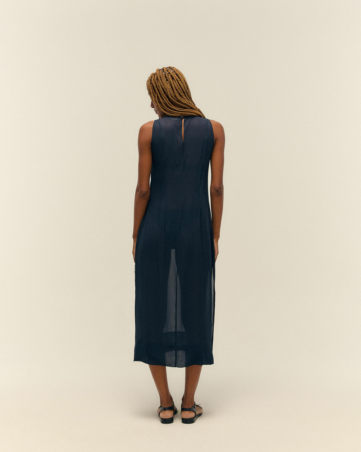 BARBARA DRESS DEEP BLUE