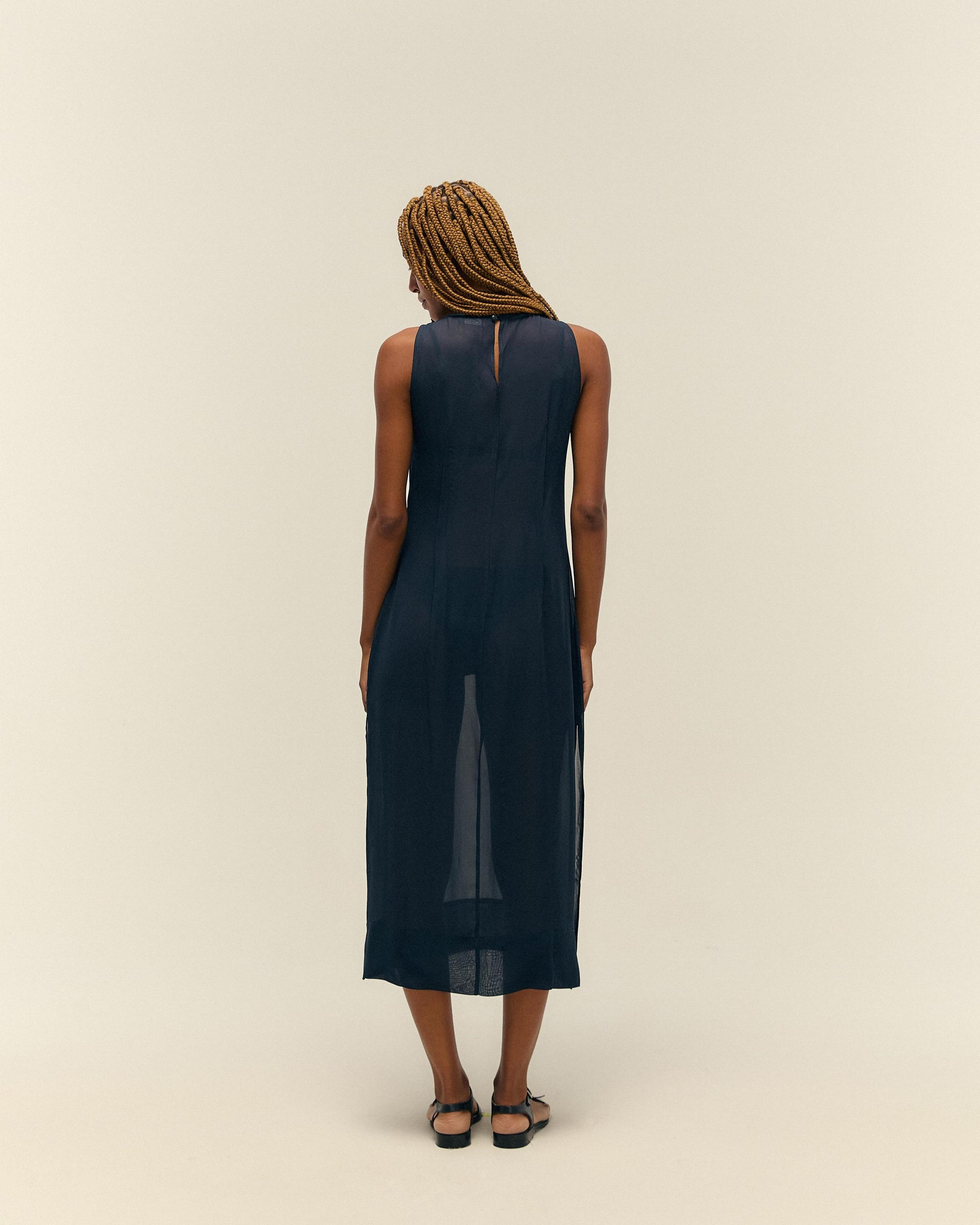 BARBARA DRESS DEEP BLUE