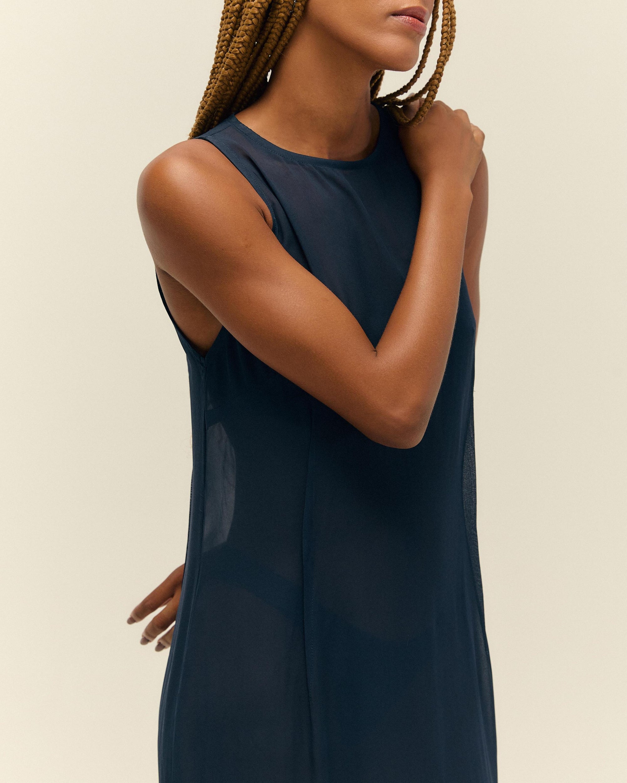 BARBARA DRESS DEEP BLUE