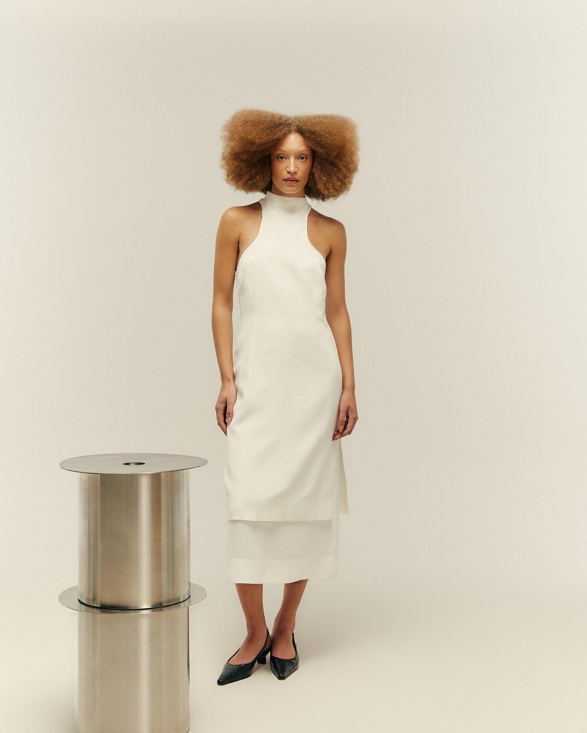 WILAIZE OFF-WHITE DRESS