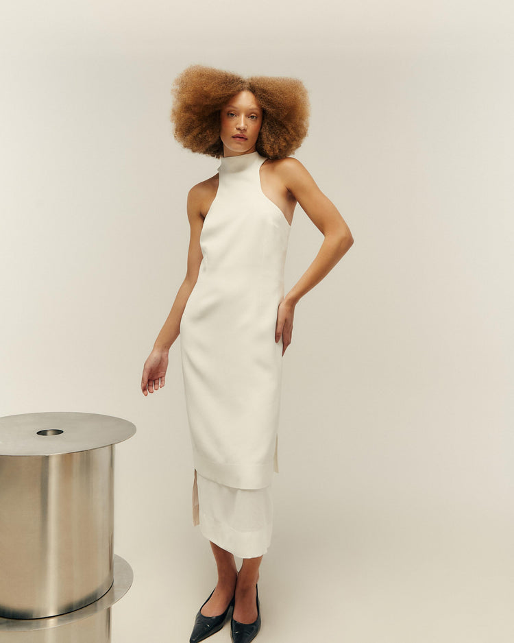 WILAIZE OFF-WHITE DRESS