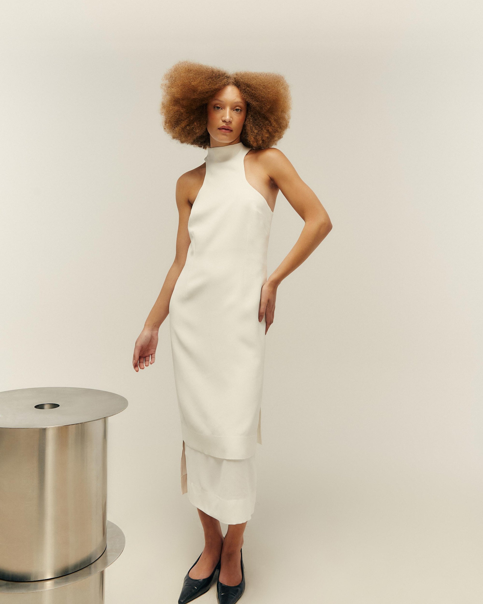 WILAIZE OFF-WHITE DRESS