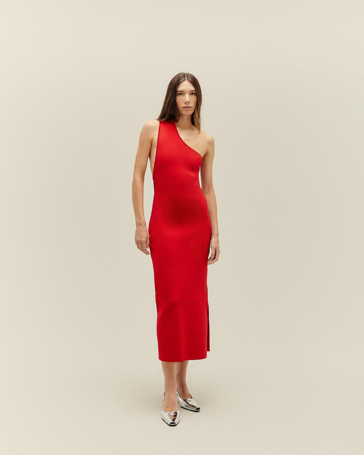 JULIANA KNIT DRESS - RED