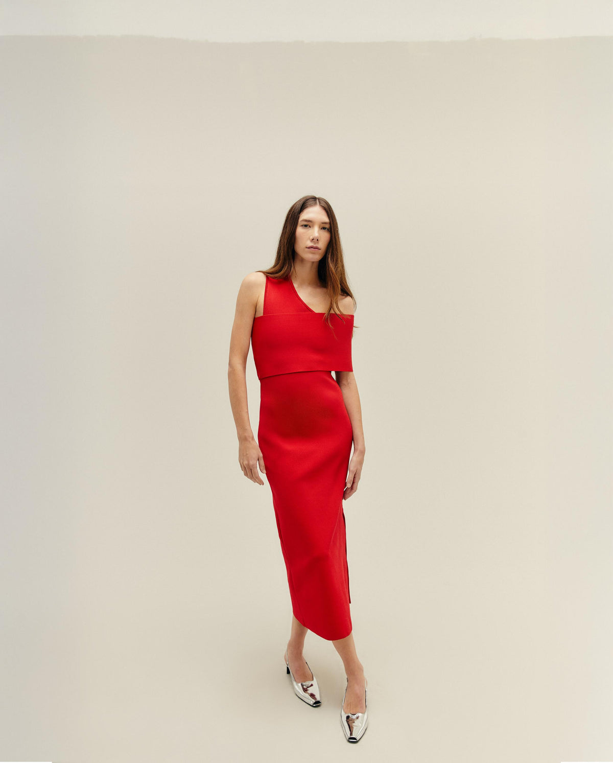 JULIANA KNIT DRESS - RED