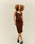 RIBBED GABI DRESS IN BROWN